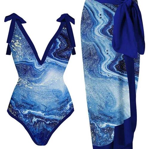 S-3XL Sexy Printed Swimwear Female One Piece Swimsuits Close