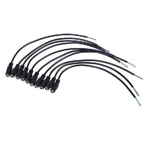 10Pcs 12V DC Power Plug Female Jack Plug Connector Cable &