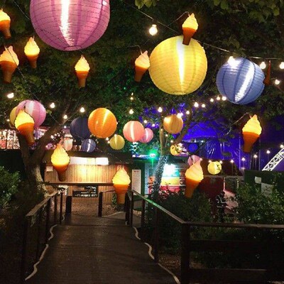 Sundae Shaped LED Lights Ice Cream String Decor Holiday