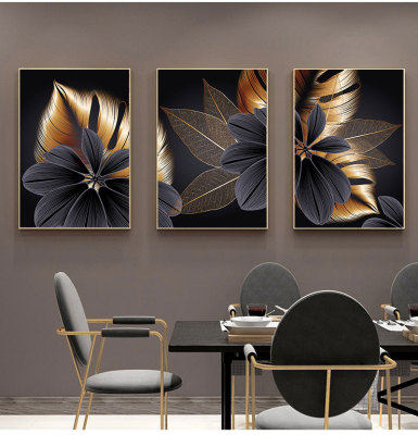 Art Painting Nordic Living Room Decoration Picture Black Gol