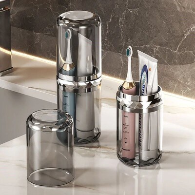Toothpaste Toothbrush Holder Travel Bathroom Organizer Porta