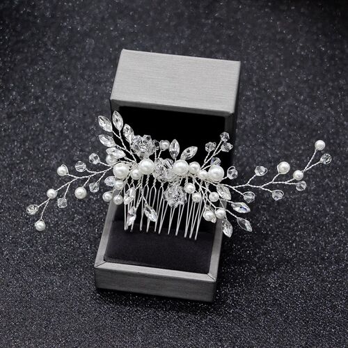 Crystal Pearl hairpin Hair Vine Tiaras Head piece Hair Comb