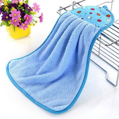 5Pcs Coral Fleece Towel Wear Resist Hangable Thicken Towel