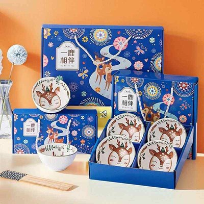 Colorful Cat Dinner Plate Under-glazed Ceramic Dinner Dishes