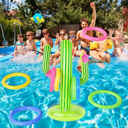 Inflatable Cactu Ring To Game Set Floating Swimming Pool Toy