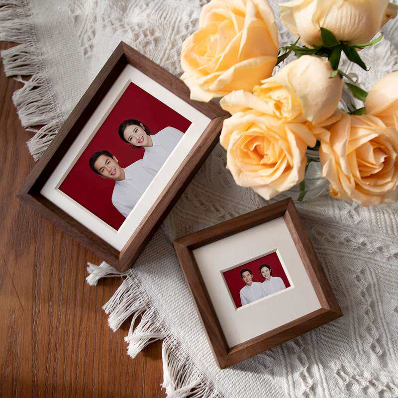 结婚登记照6寸相框摆台现代简约来图做任意尺寸洗照片做成相框