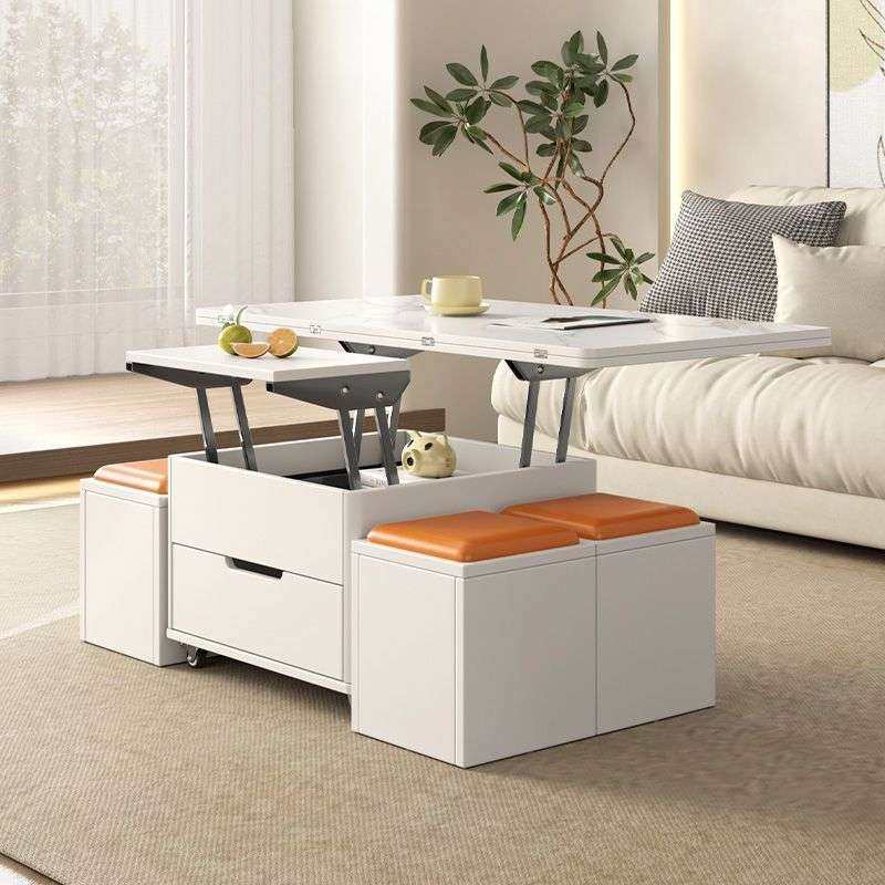 多功能升降茶几餐桌两用奶油风现代简约家用客厅家具小户型折叠柜,3C数码配件,其它配件,淘宝优惠券,粉丝福利购,淘宝优惠卷
