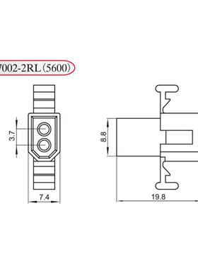 红星接插件HX37002 5600-2RL 3R 4R 6R 9R 12RL 带翅 连接器3.7mm