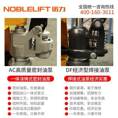 ACAC系列尺系列手动搬运车托拖小型液压升降手推车叉装车地牛盘车