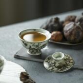 古谌峰手作瓷粗陶朴釉里陶金洪武青花二拾芳柴窑才盖临古简约功夫