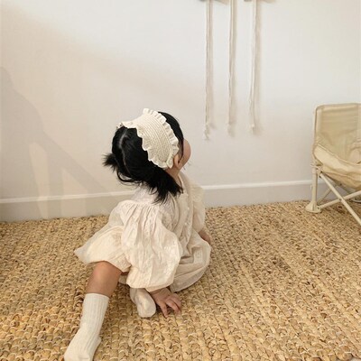 hibobi Lace Princess Toddler Romper 2022 Autumn Retro Newbor