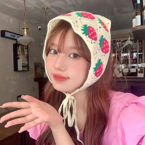Korean Sweet Cute Handmade Crochet Hollow Triangle Headband