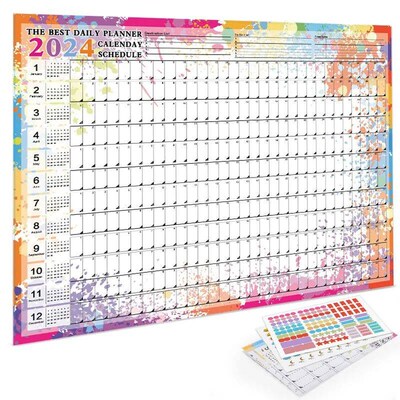 2025 Wall Hanging Calendar Kawaii Yearly Planner Sheet Memo