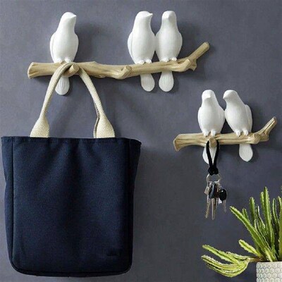 Resin Bird Hooks Practical Function In Space Saving Strong