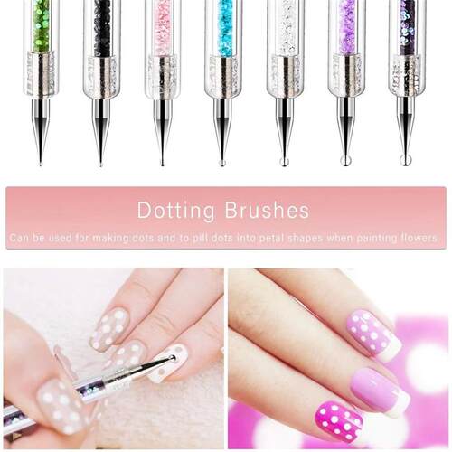 9PCS Acrylic Gel Nail Art Brush Set for Nails,Manicure Brush
