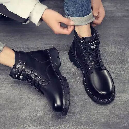 Mens High-top Fashion Shoes New Motorcycle and Ankle Boots