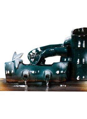 时来运转流水摆件循环水鱼缸生财办公室假山客厅室内招财水缸造景