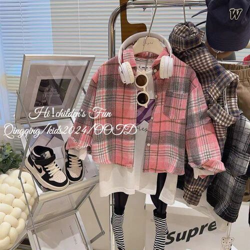 Retro Kids Shirt Collared Fashionable Kids Clothing for Autu