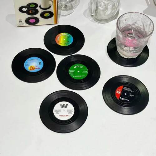 Vintage Retro Coasters Vinyl Record Classic Cup Coaster Anti