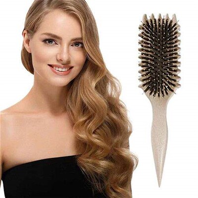 Hair Bounce Curl Styling Brush Women Daily Massage Hollow Co
