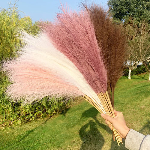 1PC Artificial Pampas Grass Branch Flowers Vase Decorations