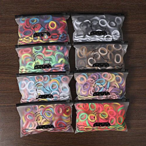 50/100Pcs Hair Bands for Children Colorful Nylon Scrunchie H