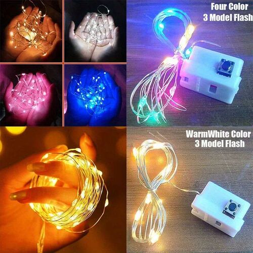 Outside 10 Pack Waterproof Mini Fairy Lights Copper With 3 S