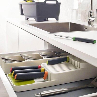 Cutlery Storage Tray Knife Holder Utensils Drawer Organizer