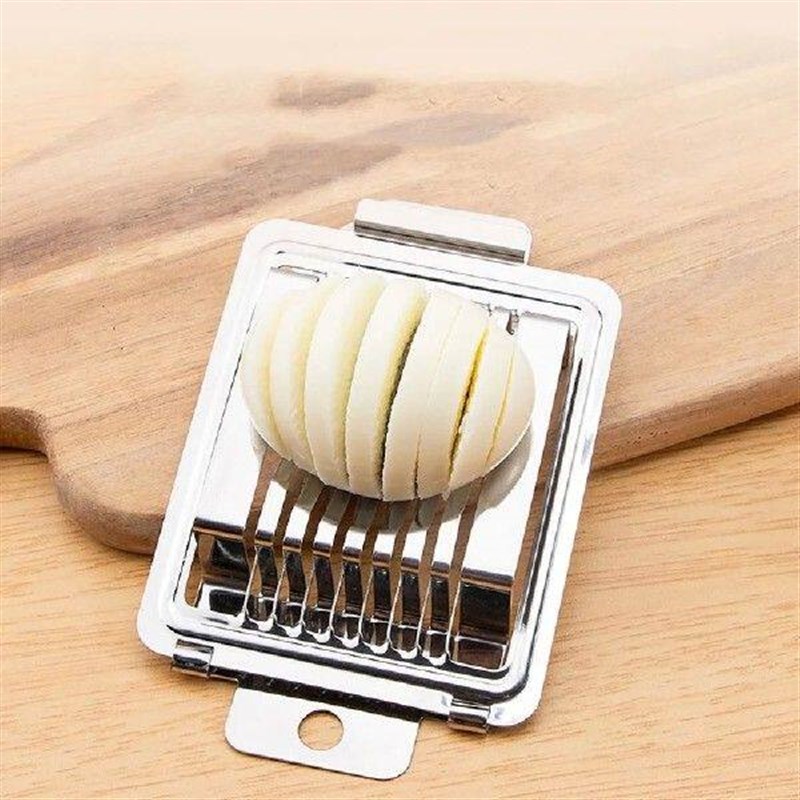 Manual Stainless Steel Egg Slicer Kitchen Gadgets Serrated - 实物图