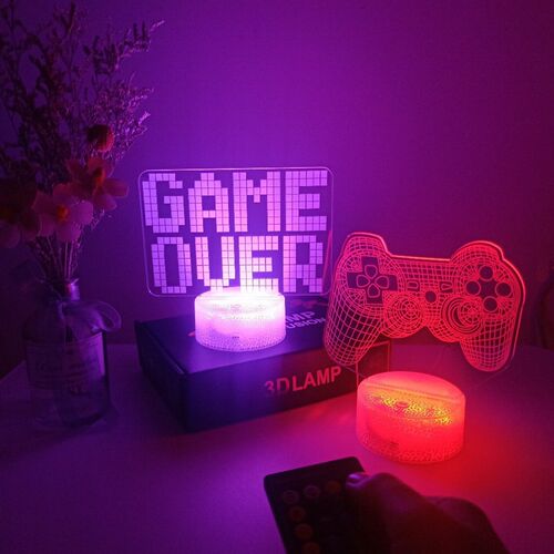 Led 3D Night Light Table Lamp Room Decor Night Light Home De