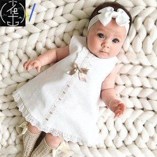 Princess Dress Cute Baby white Clothes Newborn clothing Girl