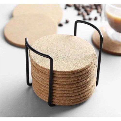 Natural Round Wooden Slip Slice Cup Mat 6/10/20PC Coaster