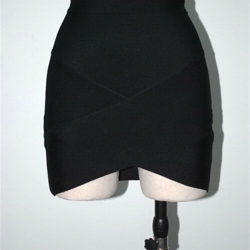 Ladies High Quality Rayon Black Thick Rayon Pencil Bandage S