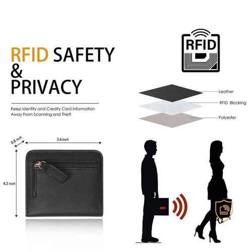 Wallet for Women RFID Blocking Small Compact Bifold Leather