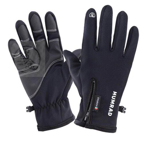 。tumn and winter mens gloves warm and anti splash touch sc