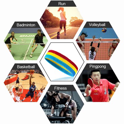 1PCS Fitness Running Cycling Sweatband Sweat Headband Men Wo