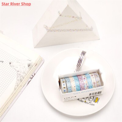 10Rolls/Set Foil Slim Washi Tape DIY Decoration Scrapbooking