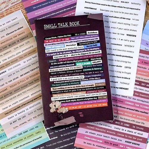 60pcs Colorful Small Talk Stickers Quote Design Sentiment