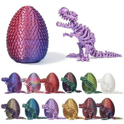 3D Printed Dinosaur Egg 3D Printed Dinosaur Toy Articulated