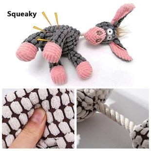 Plush Dog Toys Corduroy for Small Medium Dogs Animal Dog Squ