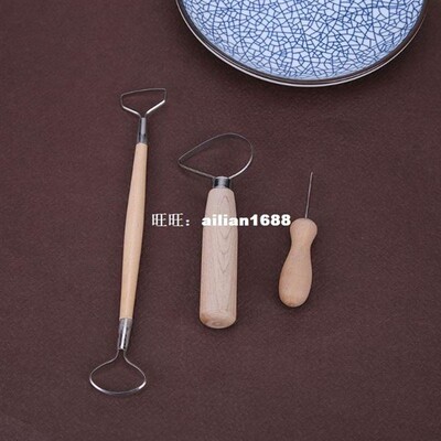 5pcs Modeling Carving Ceramic Tools Kit Wood Pottery Clay Sc