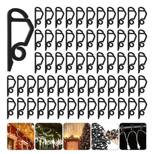 100Pcs Christmas Light Wire Clip Outdoor Gutter Hooks Tree S