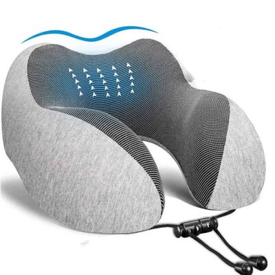 U Shaped Memory Foam Neck Pillows Soft Travel Pillow Massage