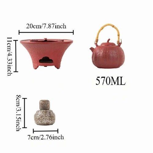 Outdoor Stove for Boiling Tea Stove, Ceramic Handle TeaPot
