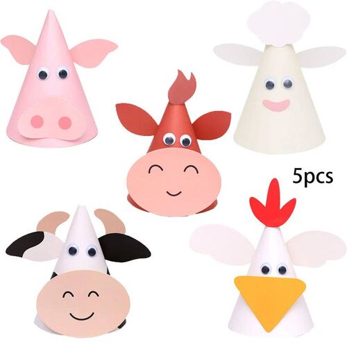 1Set Farm Animal Balloons Tower Cow/Pig/Sheep Disposable Tab