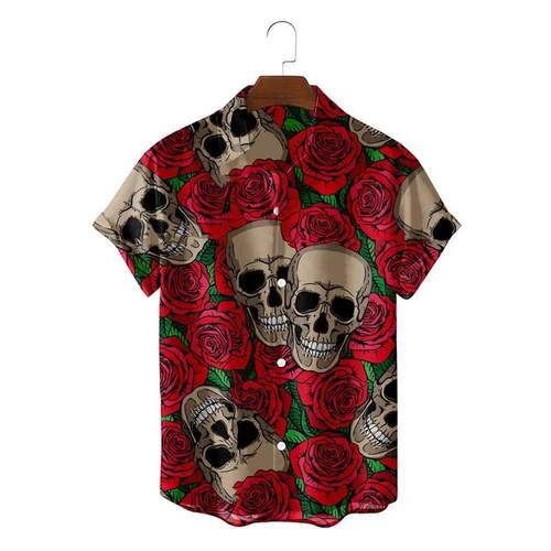Summer short-sleeved Shirt 2024 New Fashion Cool Printed Bea