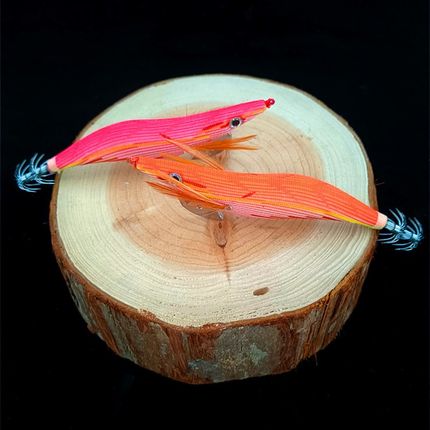 CXZHI夜光木虾包鱿鱼钩仿生虾路亚假饵南澳虾5色装10只装带响珠