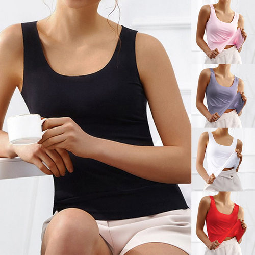 Spaghetti Strap Top Women Halter V Neck Basic White Cami Sle