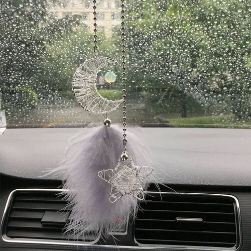 Dream Catcher Car Pendant for Girls Feather Mirror Hanging P