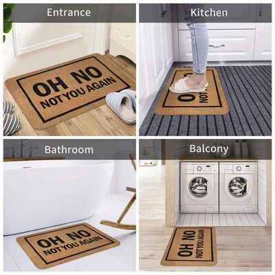 Funny Door Mat Oh No Not You Again Flannel Doormat Home Deco